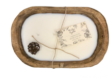Load image into Gallery viewer, Winter Nights Wood Dough Bowl Candle