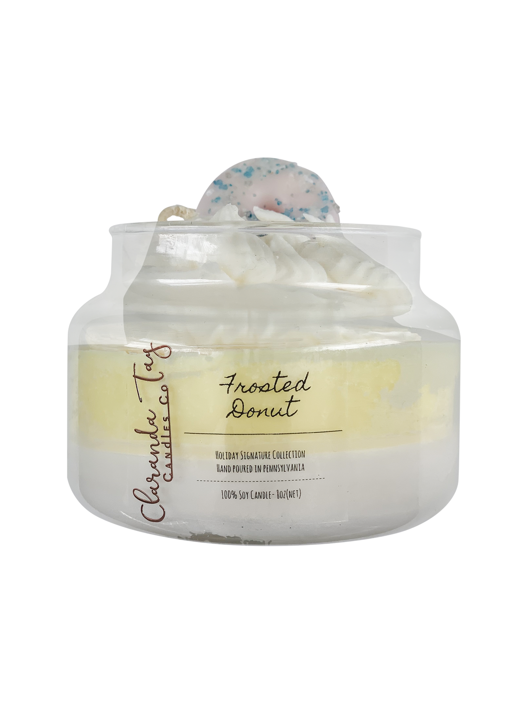 Frosted Donut Dessert Candle