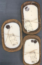 Load image into Gallery viewer, Winter Nights Wood Dough Bowl Candle
